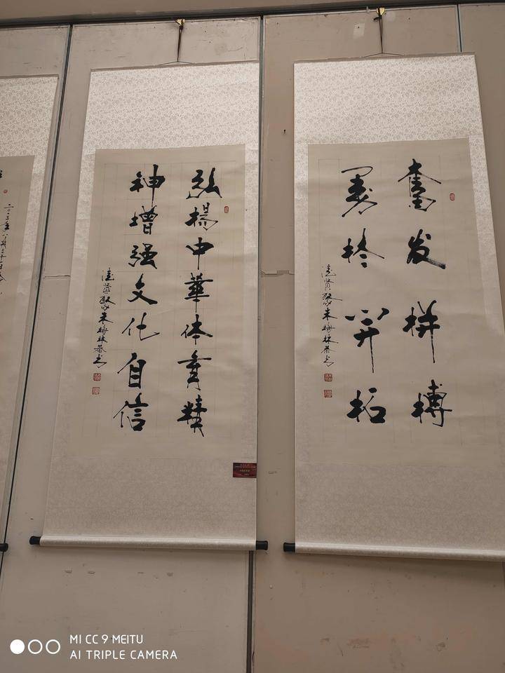 朱梅林的书法风格最大特点是铁画银钩,力透纸背,遒劲有力,具有极高的