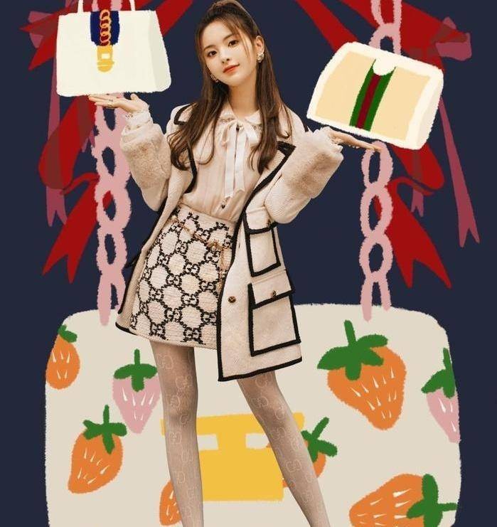 白色泡泡丝袜搭配米色制服,杨超越秒变职场女王,网友:好美!_时尚_女孩