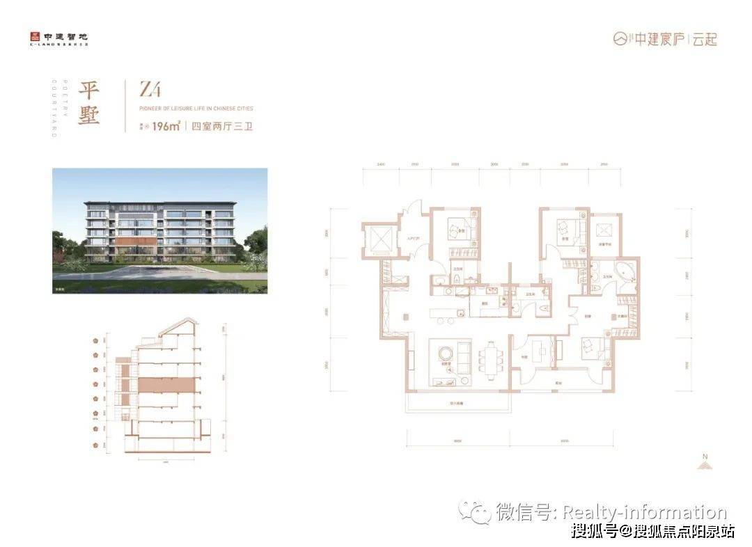 點擊添加圖片描述(最多60個字) 編輯z4: 196㎡ 四室兩廳三衛平墅點擊