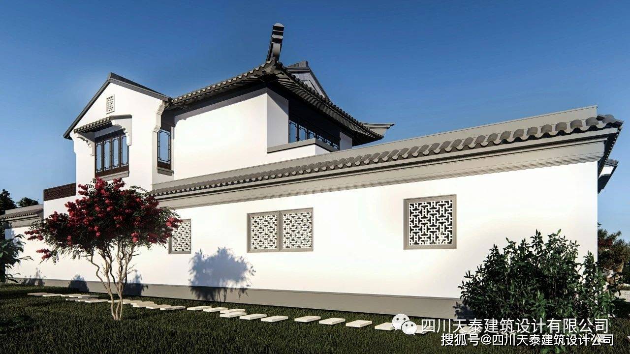 四川自贡二层苏式乡村别墅定制设计图纸,回乡建房首选,大气稳重_传统