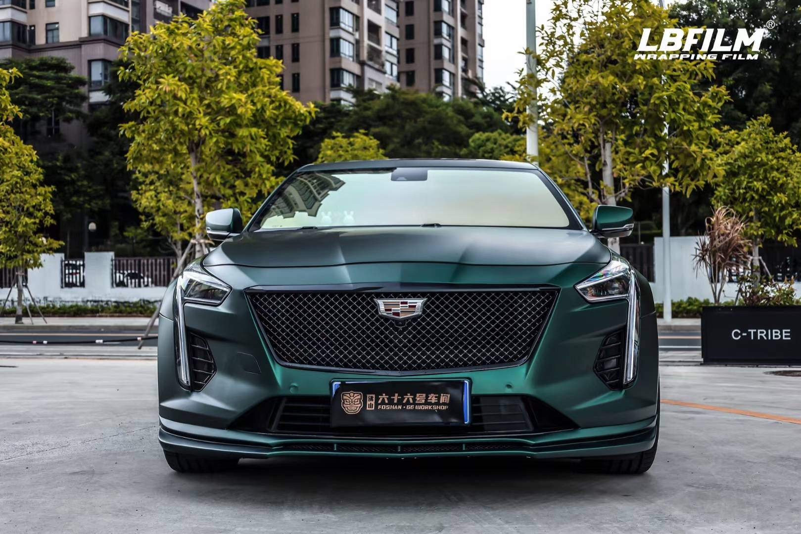 凯迪拉克ct6-lb改色膜毒液绿,觉冲击力超强_搜狐汽车_搜狐网