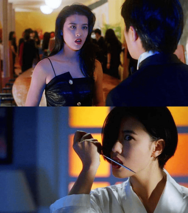 《逃学威龙3之龙过鸡年》剧照前期可以楚楚动人,天真无邪,后期一定