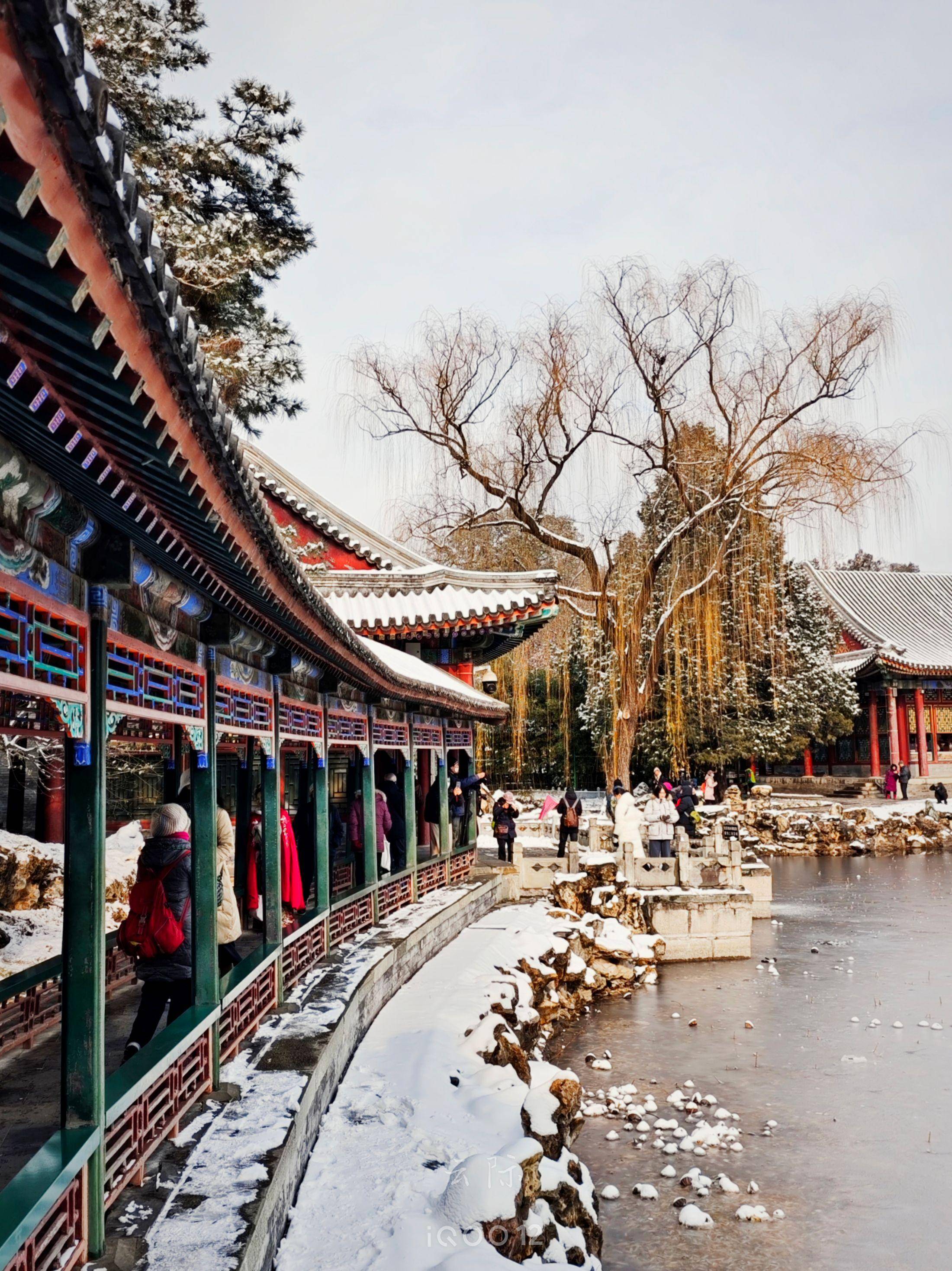 投石问路:用iqoo12手机摄影记录北京谐趣园的雪景_颐和园_镜头_过程