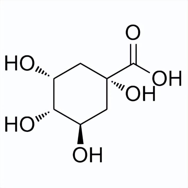 d-(-)-金鸡纳酸 | d-(-)-奎宁酸 | (-)-奎尼酸cas号: 77-95-2分子绞 