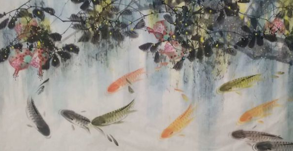 水墨大师宋亚亭:维扬画鱼第一人_全国_作品_江苏