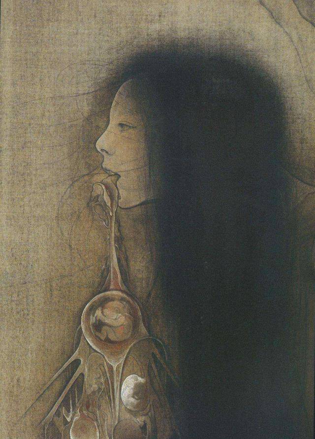 美女画家专职画鬼,技艺高超让人看了不仅难受,还会感受到疼痛_作品