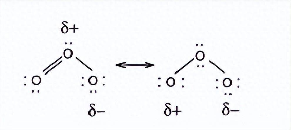 臭氧分子可以产生两种结构形式,可作为亲电试剂也可以作为亲核试剂