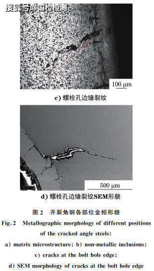 分享:在建110kv輸電線路鐵塔塔腿開裂失效分析_角鋼_螺栓_斷口