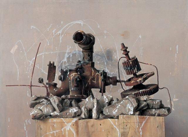 冷军画牛角卖483万,网友只看到捆绑的牛角,专家却看到一把剪刀_写实