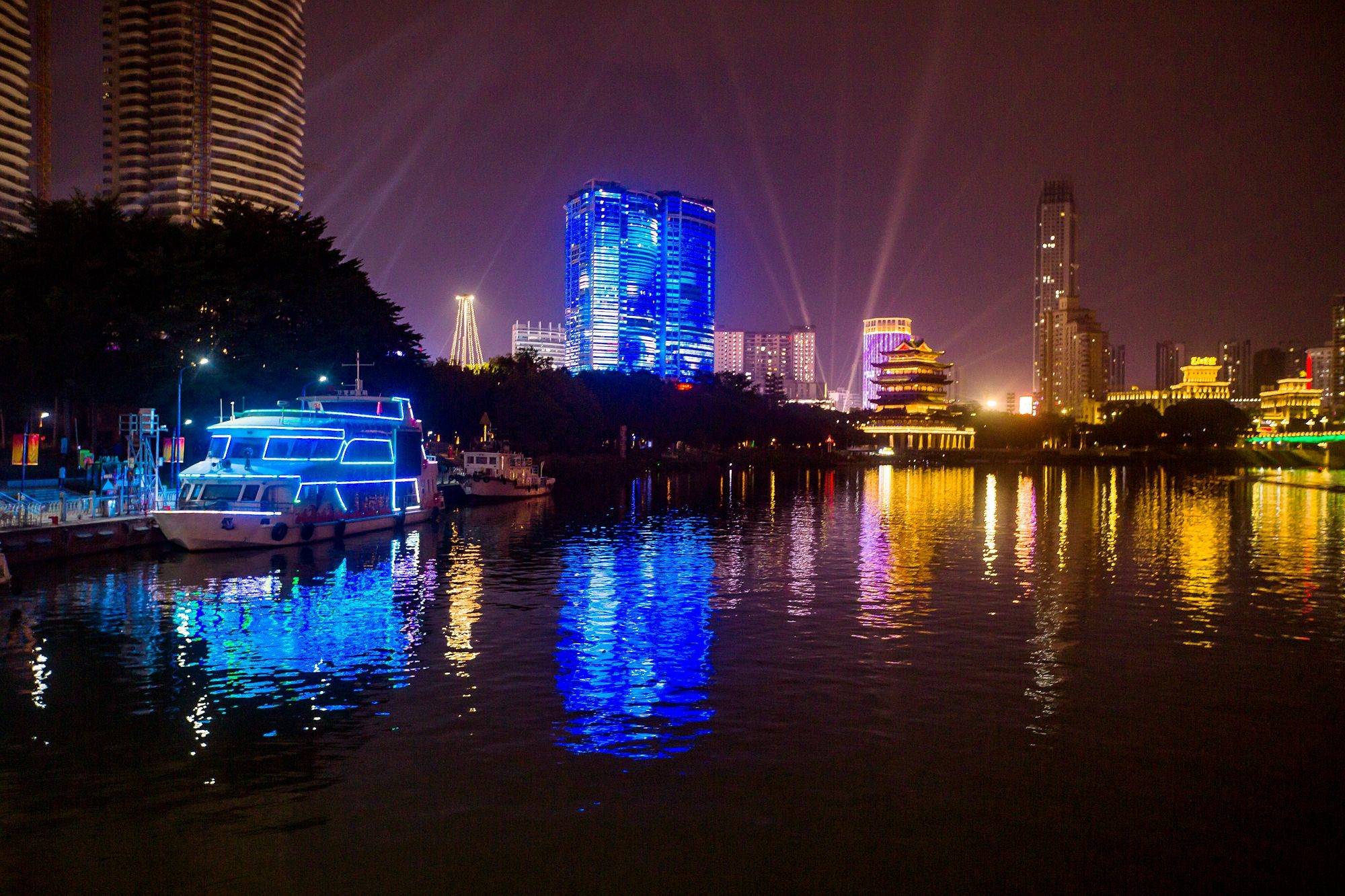 邕江夜景图片