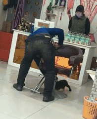 男子醉酒后掐着奶狗脖子摔打3次，狗狗被吓得大便失禁，瑟瑟发抖 