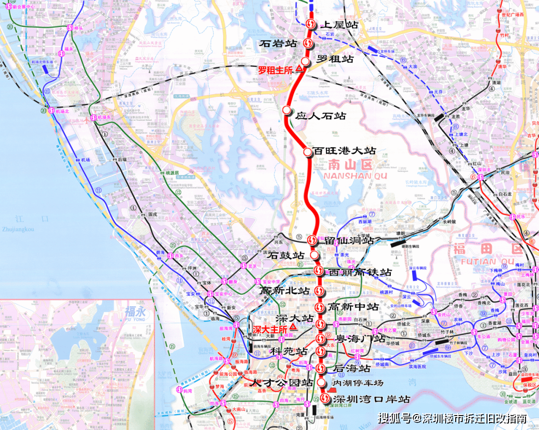 路,科苑大道,同發路,沙河西路,寶石路,田心大道,觀光路,長春北路行走