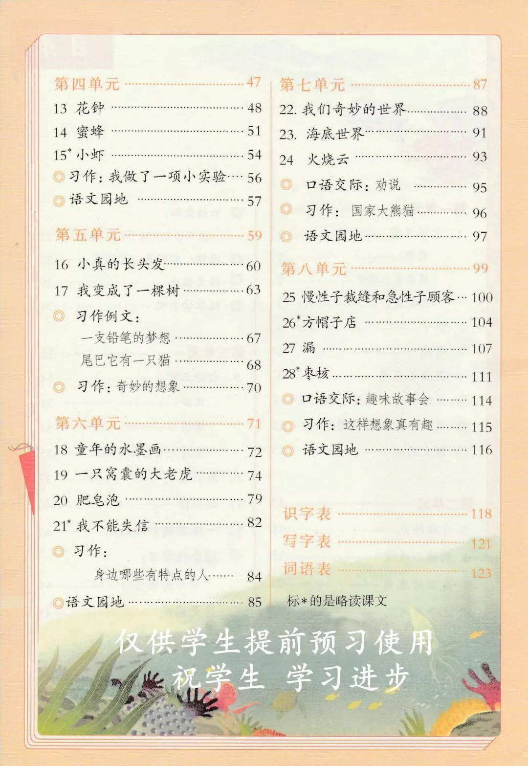 人教版小学三年级下册语文电子课本(高清完整版)_资源_公众_任何理由