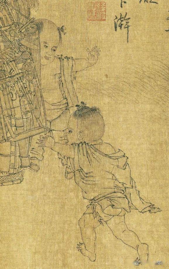 南宋李嵩传世的重要作品货郎图全图和局部赏析