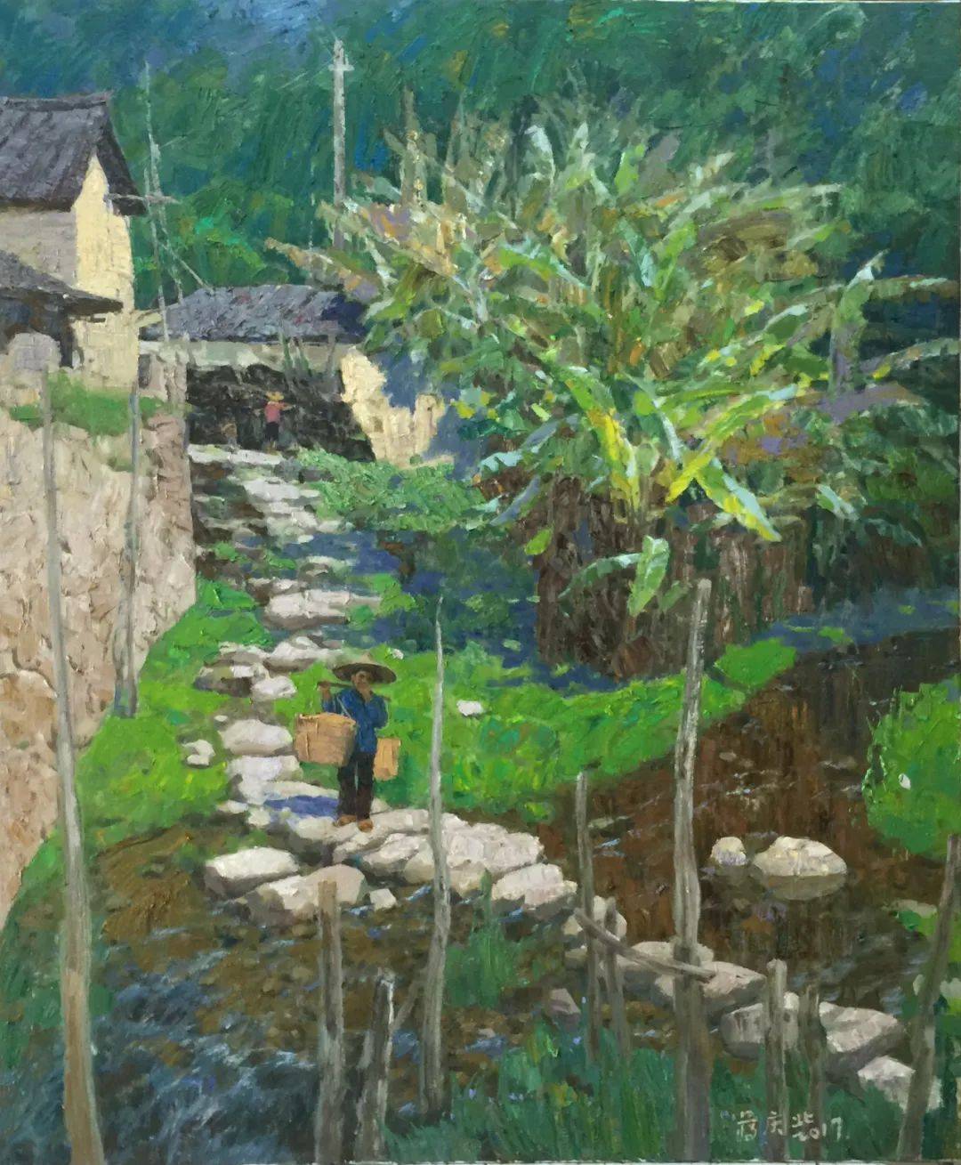 《客家人》/ 130cmx90cm / 油画 / 2016年 蒋庆北油画列维坦作品深圳