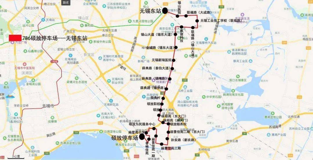 硕放增加一条新公交线路今天起试运营