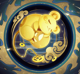 新出的 非你莫鼠祥瑞是罕见的纯金色,透着闪闪金光,福气满满.