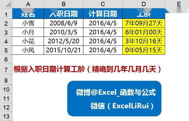 三,datedif函數根據入職日期計算工齡