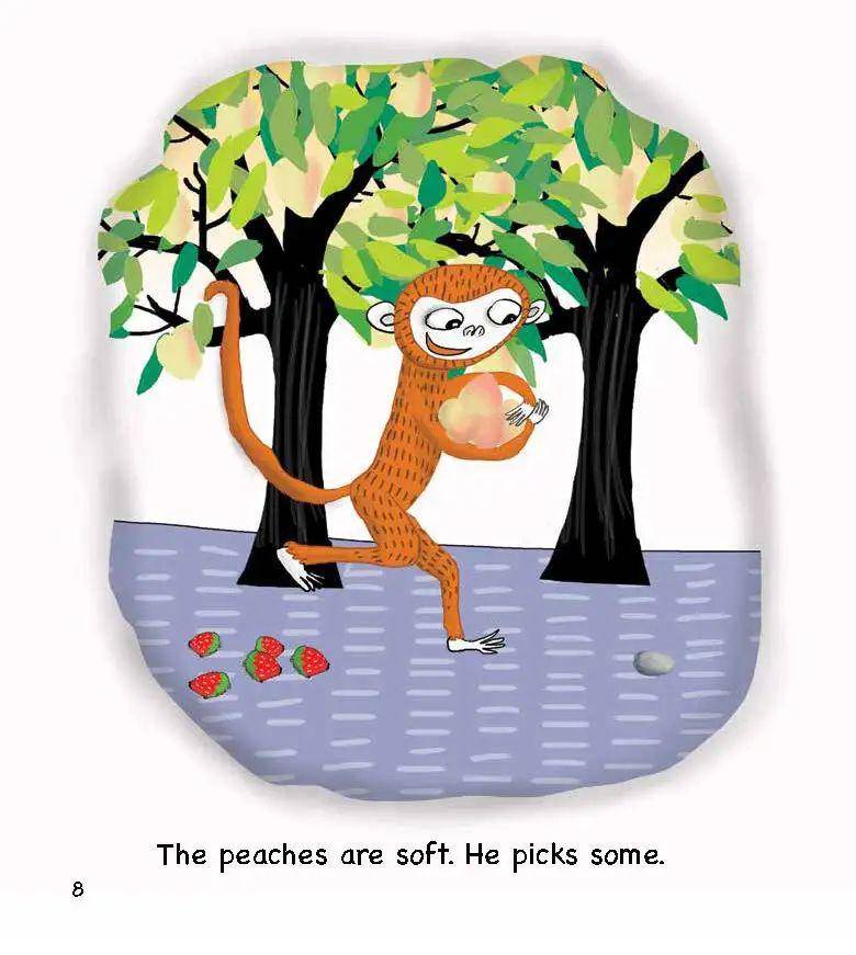 【英语绘本使用指南】《丽声北极星分级绘本》(第一级下)《猴子摘水果