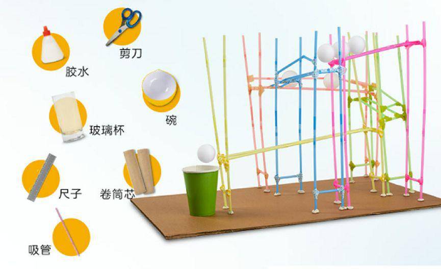 用吸管建设云霄飞车,步骤非常详细,列了整整三页.