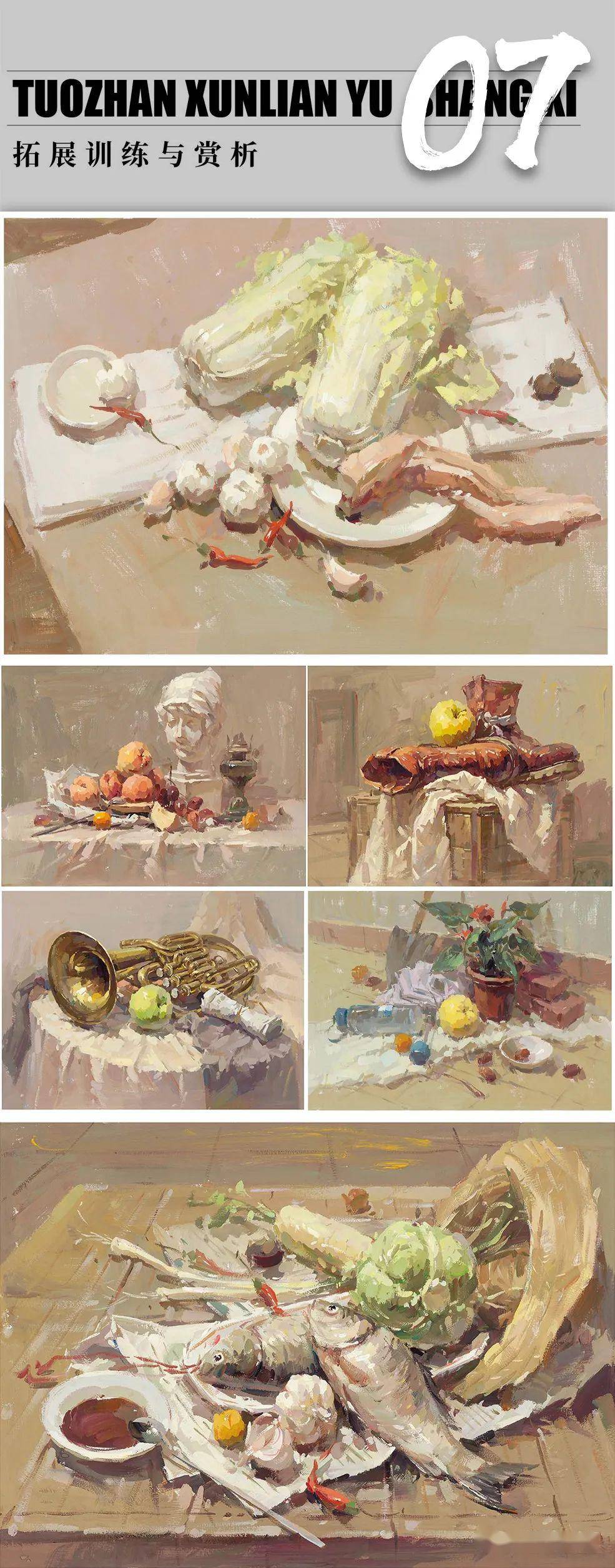 张国政体系·色彩静物横构图,满满干货