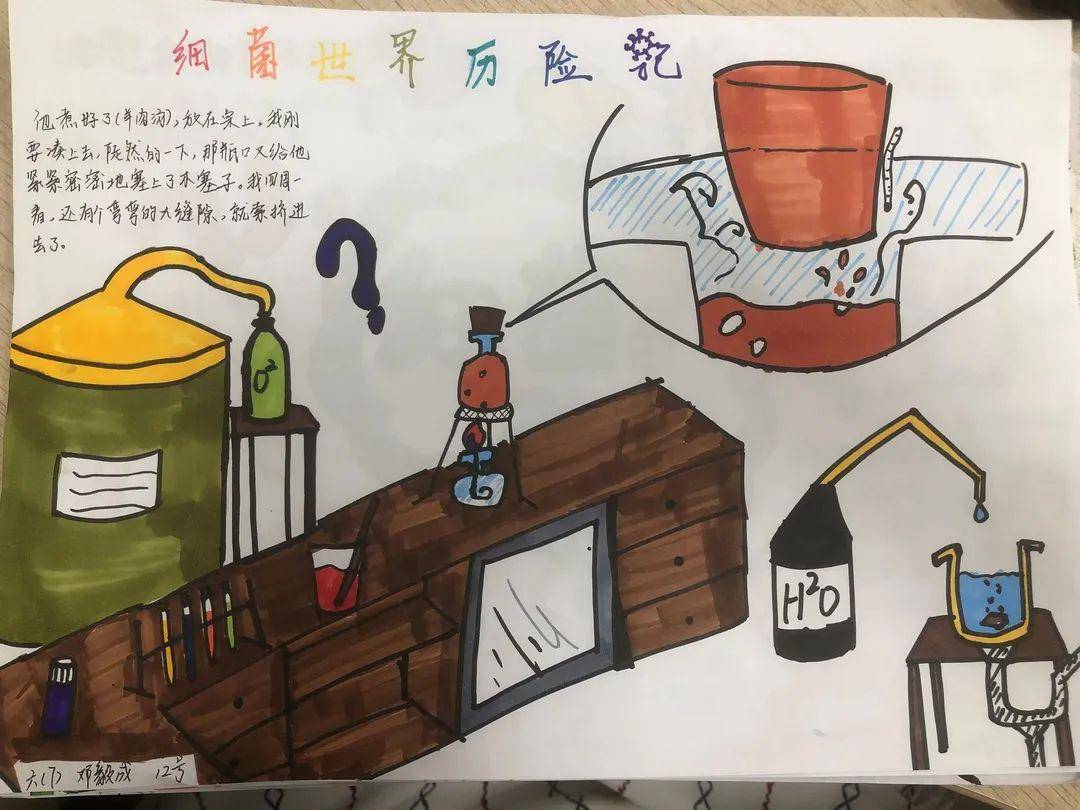 我为《细菌世界历险记》画插图——记六年级科学组校园读书节活动