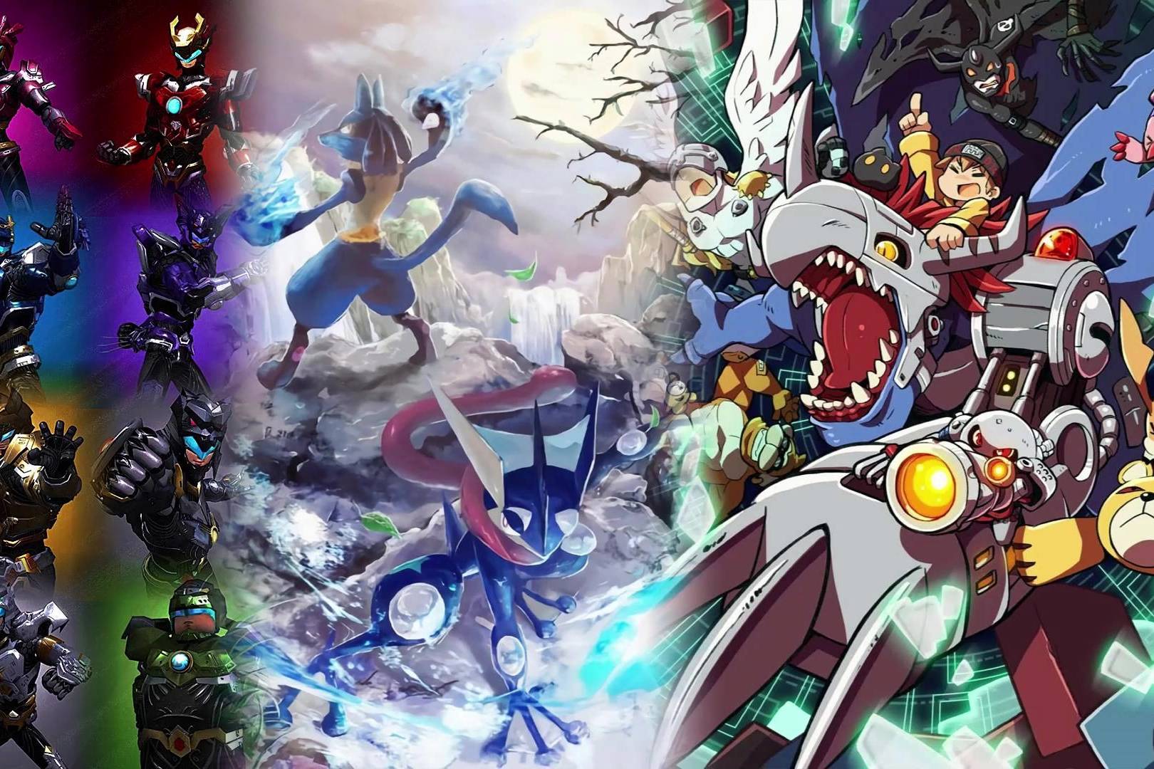 童年回忆超兽武装:神奇宝贝甲贺忍蛙完全体,数码宝贝暂时离别!