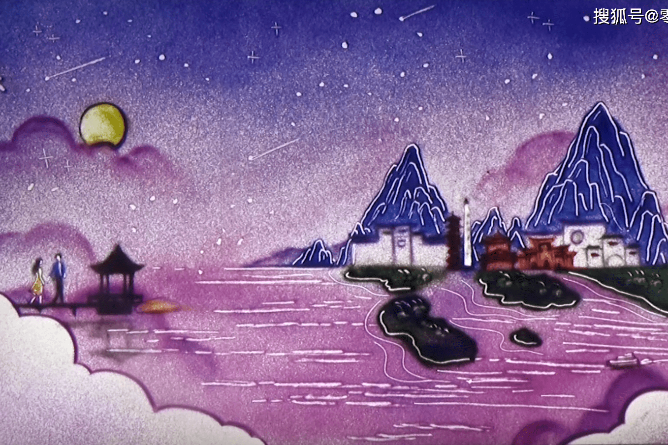 《云水禅心》沙画风景,静心禅音,净化心灵!_沙画_云水_禅心