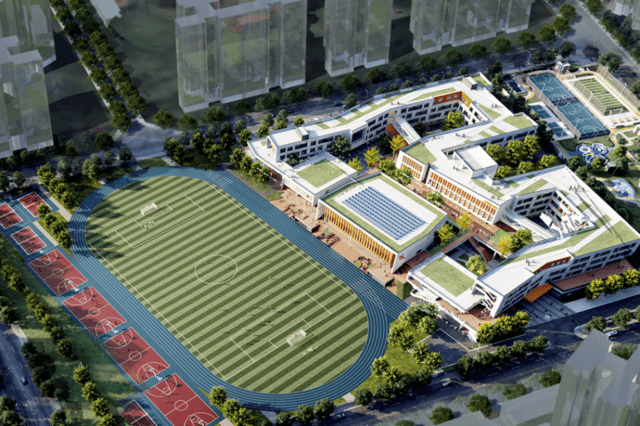 有客家小学,东山中学,来龙中学,永丰小学,东润小学,东城小学,百工堰