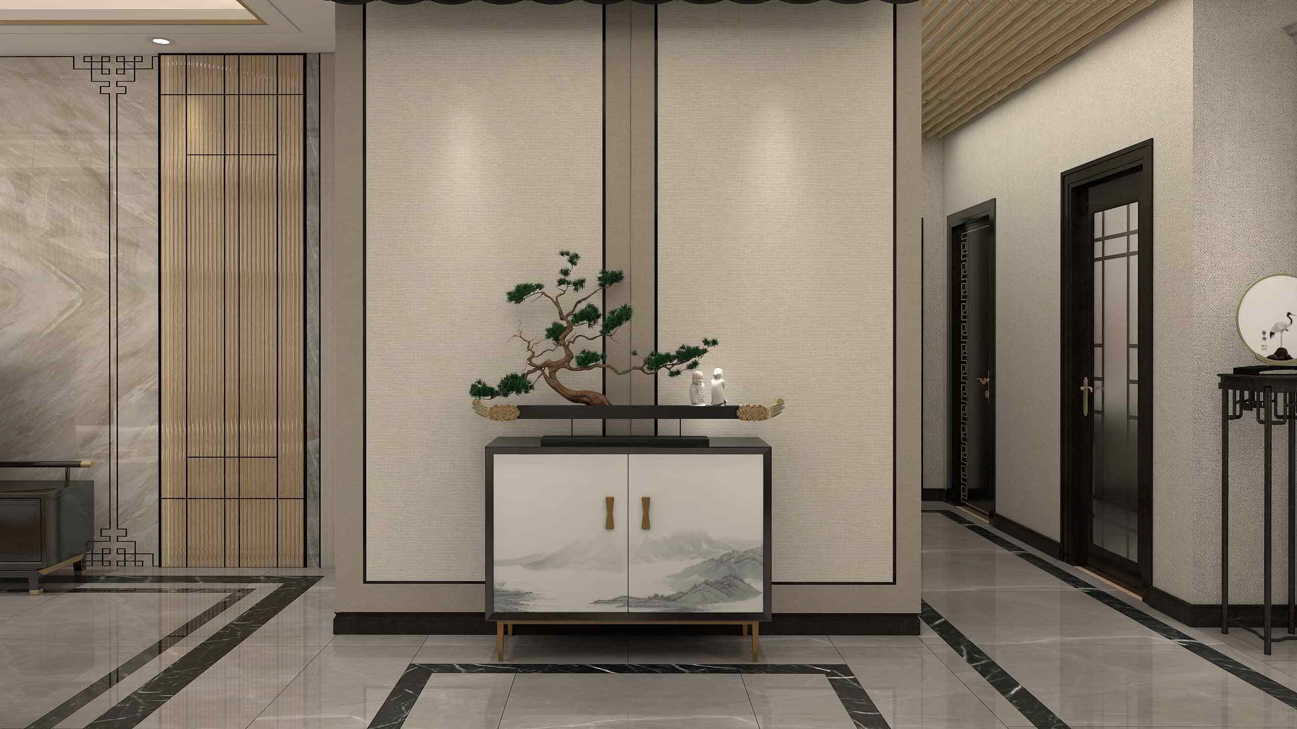 145平4室1厅新中式全屋定制传统和轻奢的结合