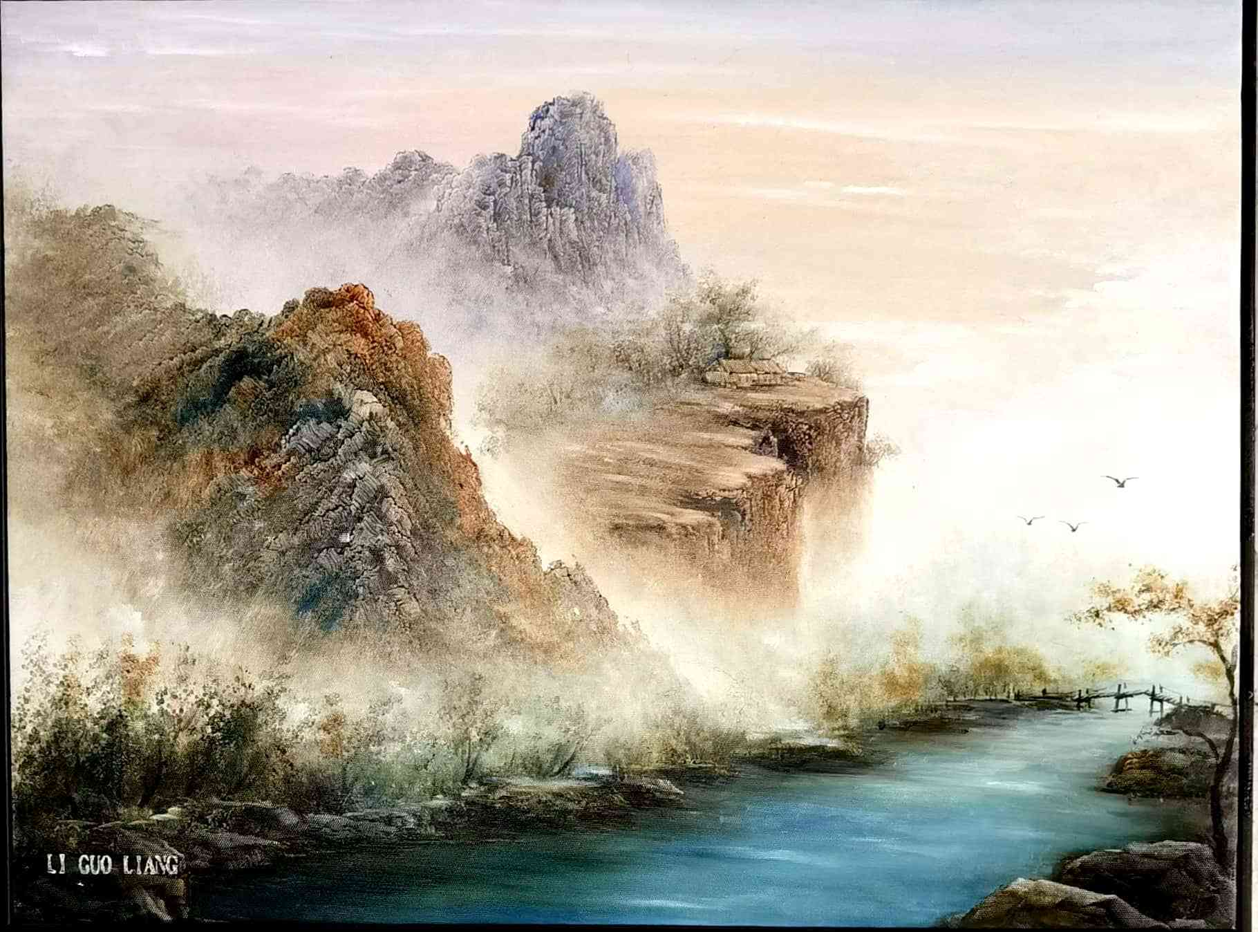 作品展示:——著名书法家,画家,篆刻家,诗人毛远志李国良先生的油画