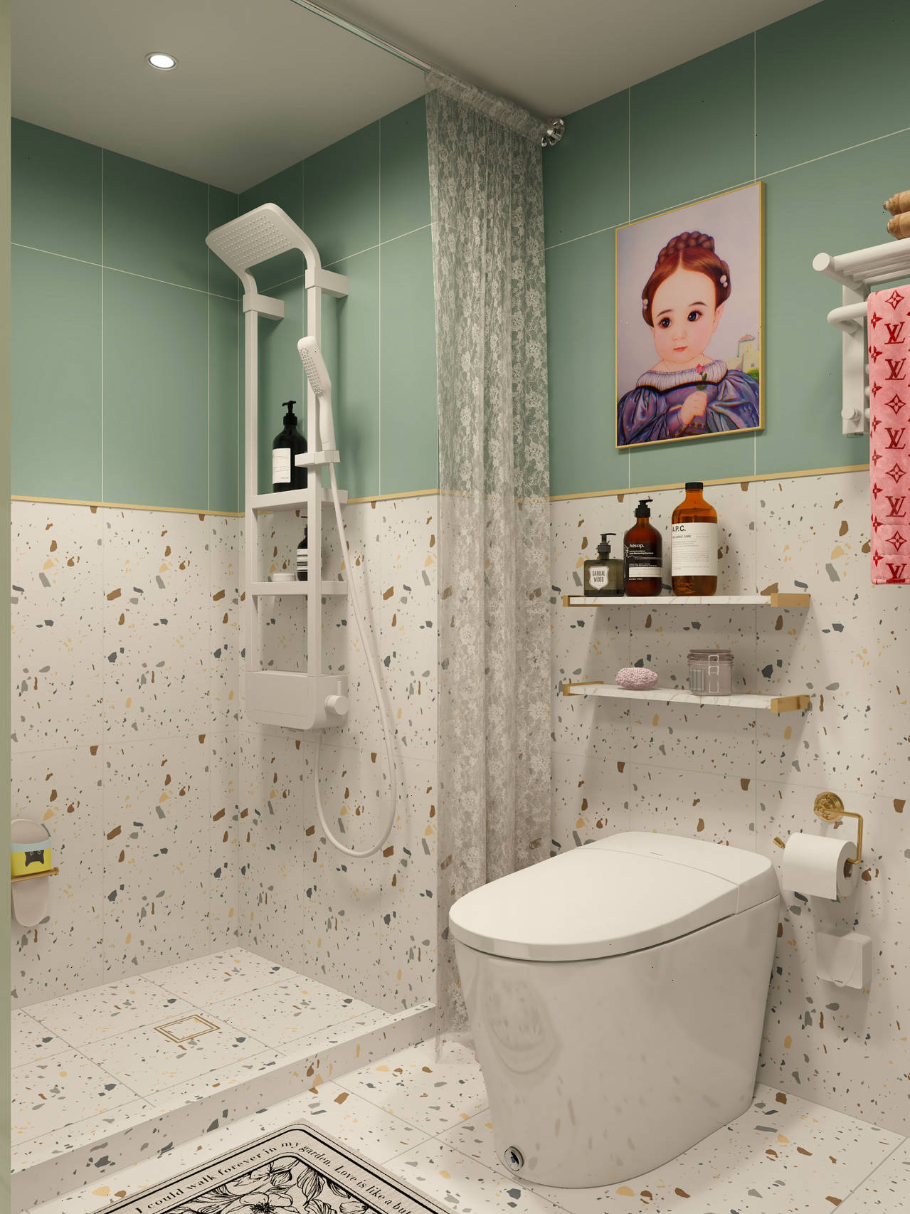 卫生间设计,适合小户型的迷你浴缸,拒绝卫生死角!