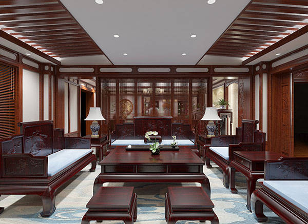 别墅红木装修温婉雅致的中式风