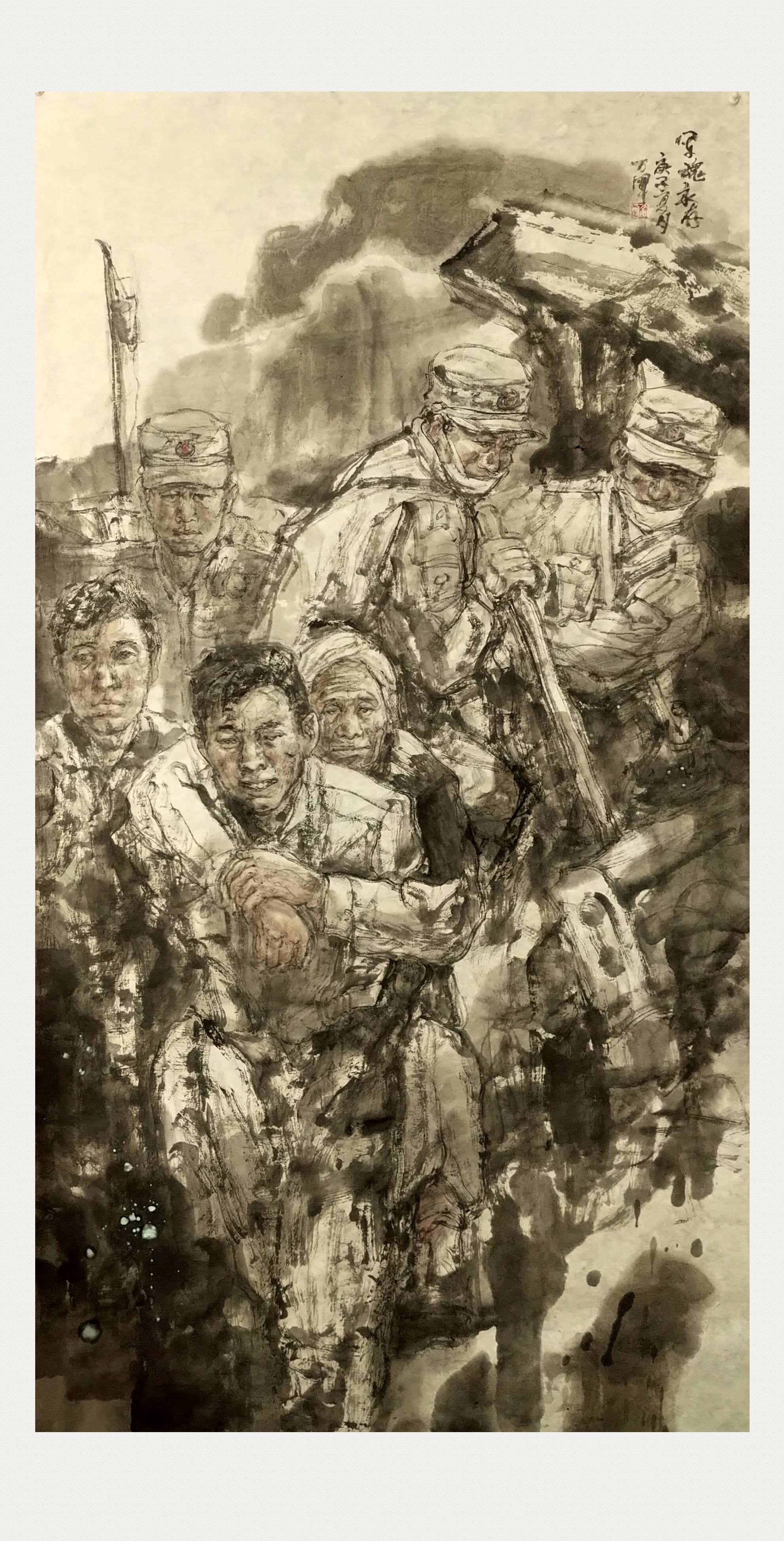 万军中国人物画作品赏析