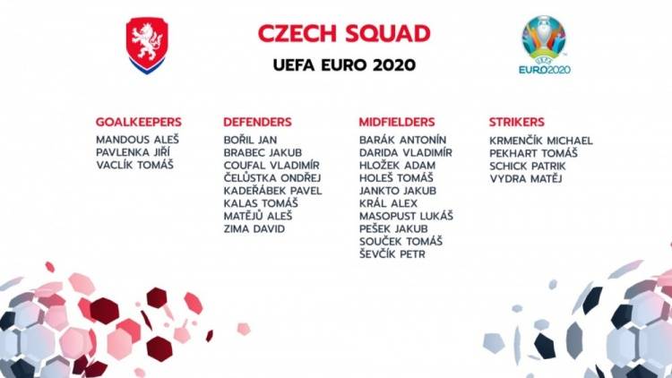 捷克队欧洲杯25人大名单：绍切克领衔 希克在列_斯拉维亚