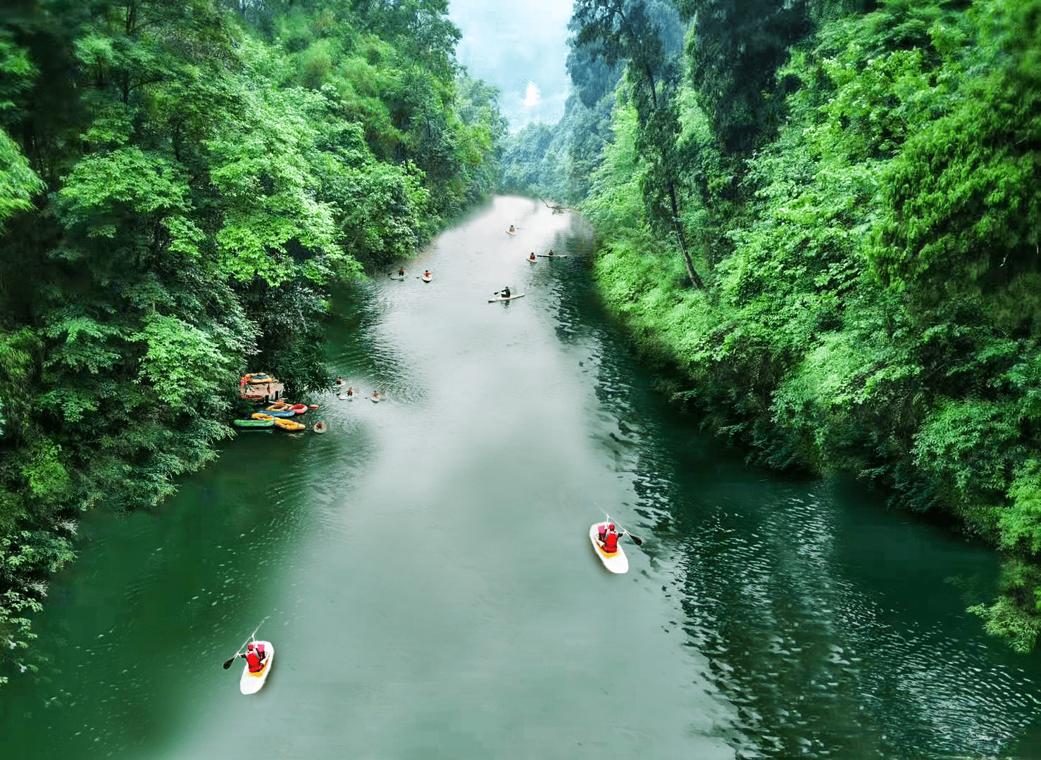 成都自驾到鹤鸣山玩丛林漂流坐竹筏一天来回旅行攻略