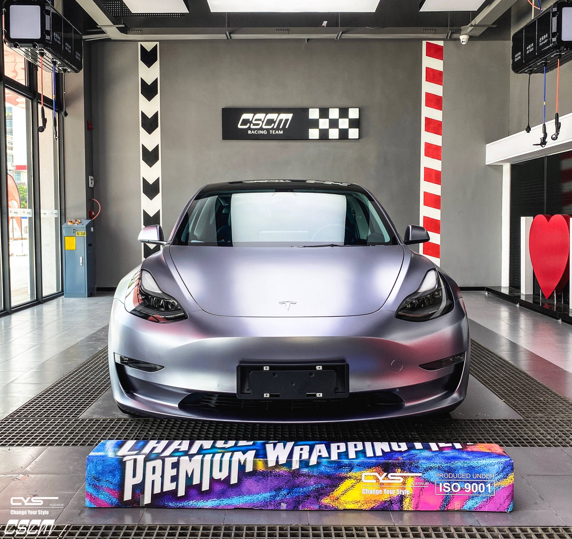 cys车衣裳改色|特斯拉model3 电光金属钛钢pm170