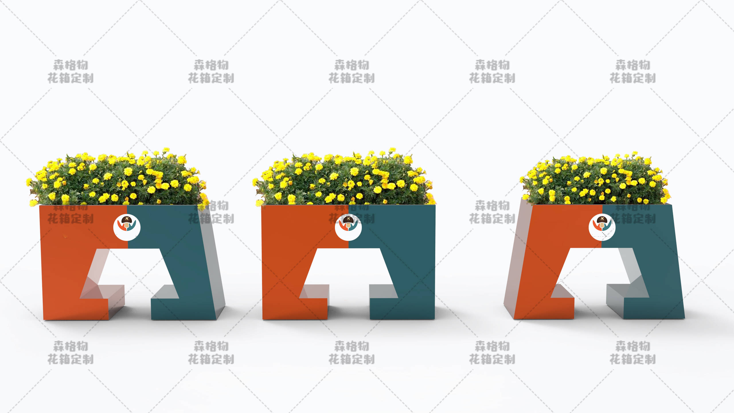 这款鲜艳的户外售楼部花箱风格 ,你喜欢吗?