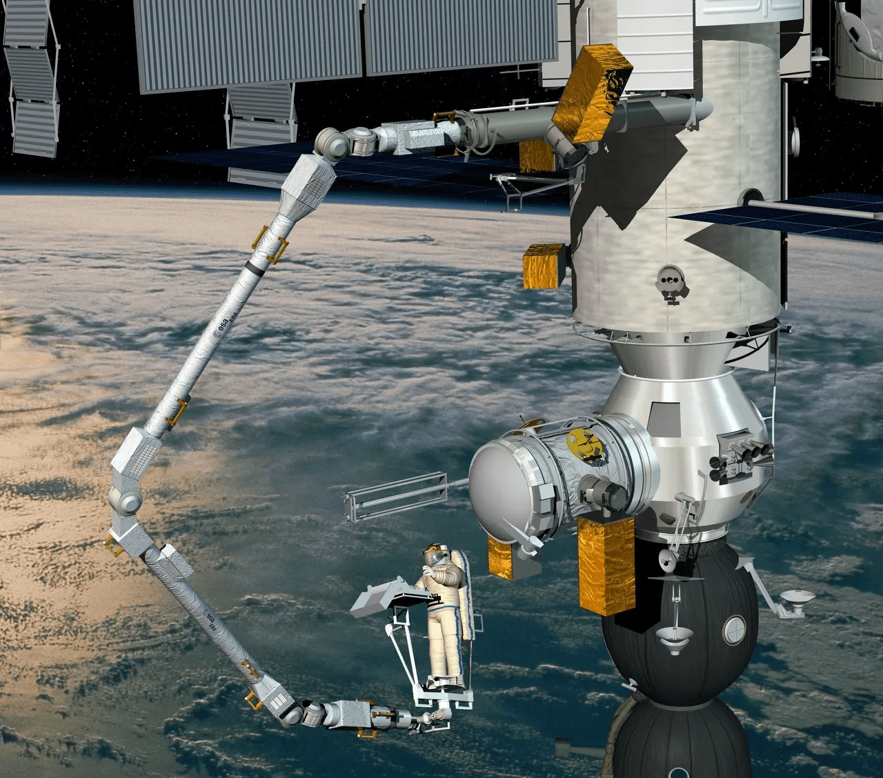 国际空间站机械臂图片