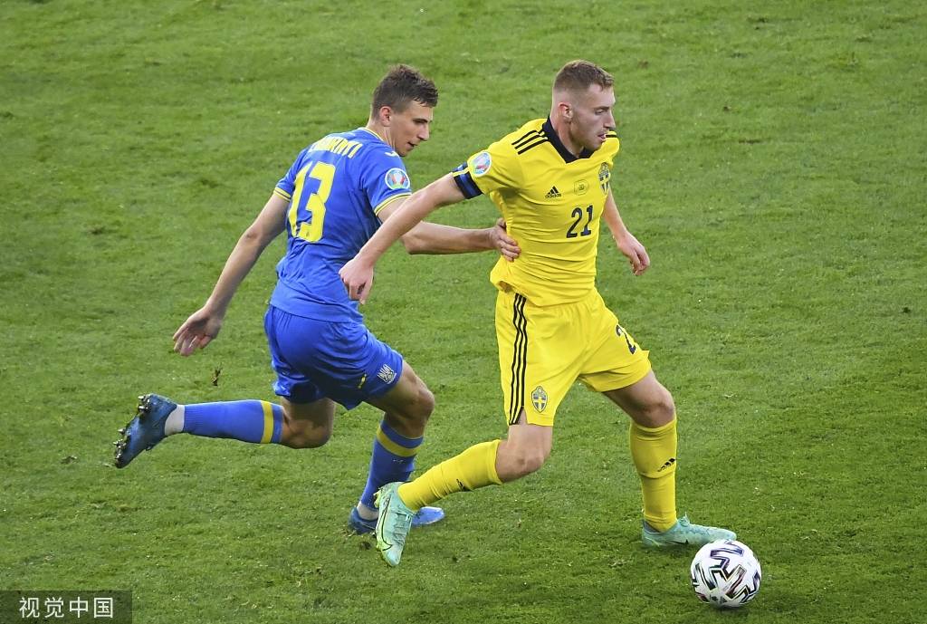 欧洲杯-津琴科破门福斯贝里建功 瑞典1-1乌克兰进加时_禁区