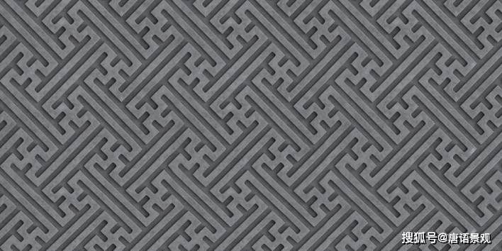 地产万字纹线条仿古砖雕材料,建筑师景观装饰凝练东方大美的意境人居