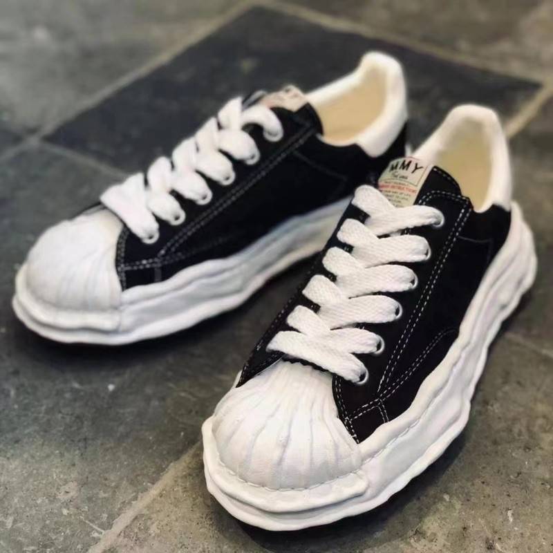 ss|MMY/Maison Mihara Yasuhiro Original STC Sole Leather贝壳头雪糕底帆布板鞋