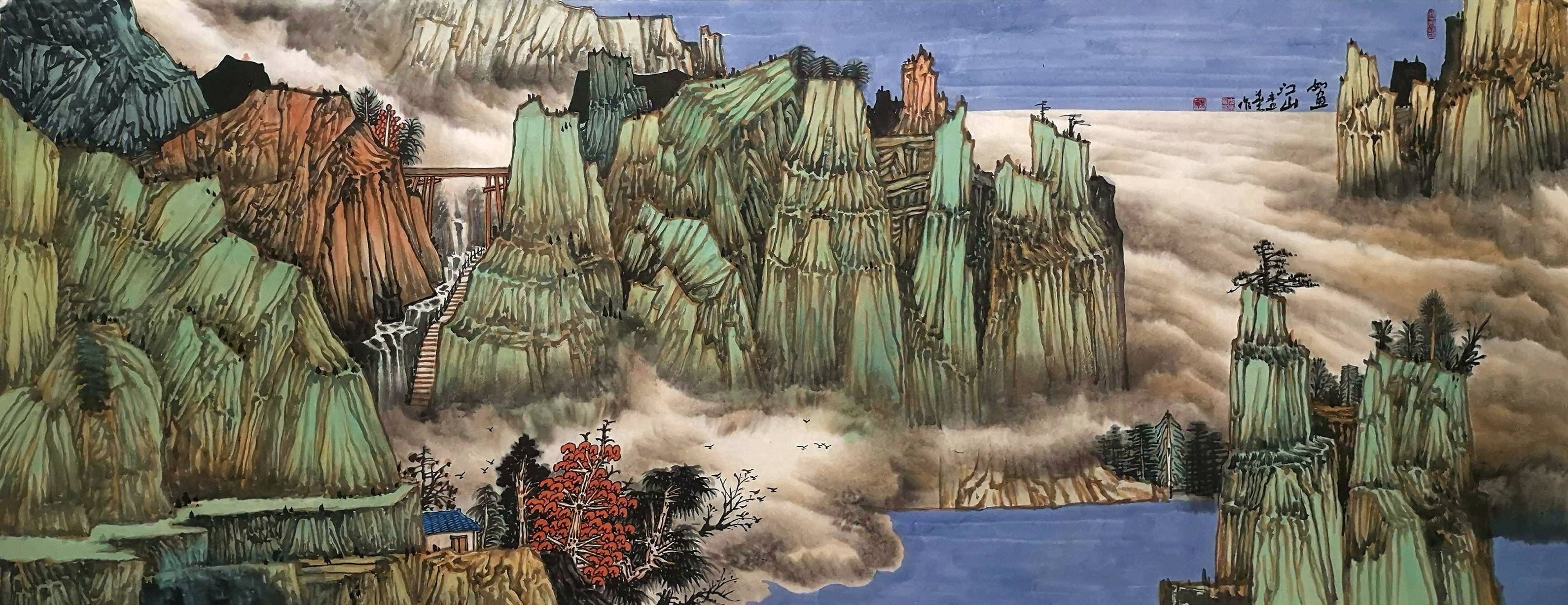 百家收藏推荐金山画家李华志