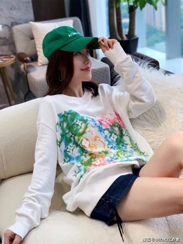 图案|LV21ss新款蜡笔系列涂鸦彩绘卫衣