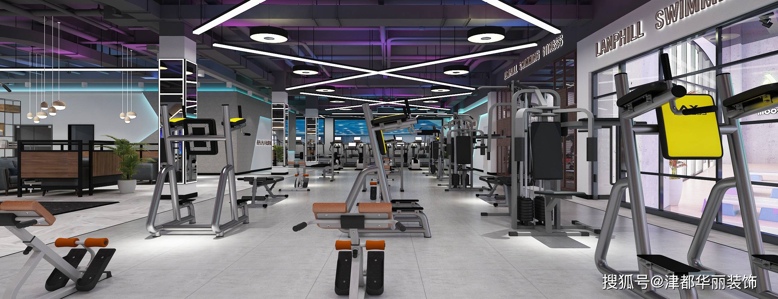 银川蓝菲尔健身中心用专业的设计打造时尚的健身空间