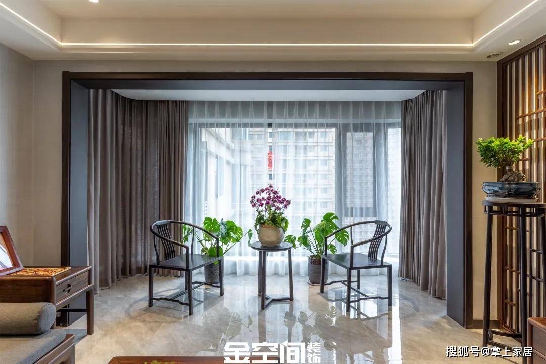 吊顶|151㎡新中式装修风格让你拥有“入则宁静，出则繁华”的生活