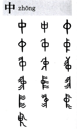 甲骨文中的中字