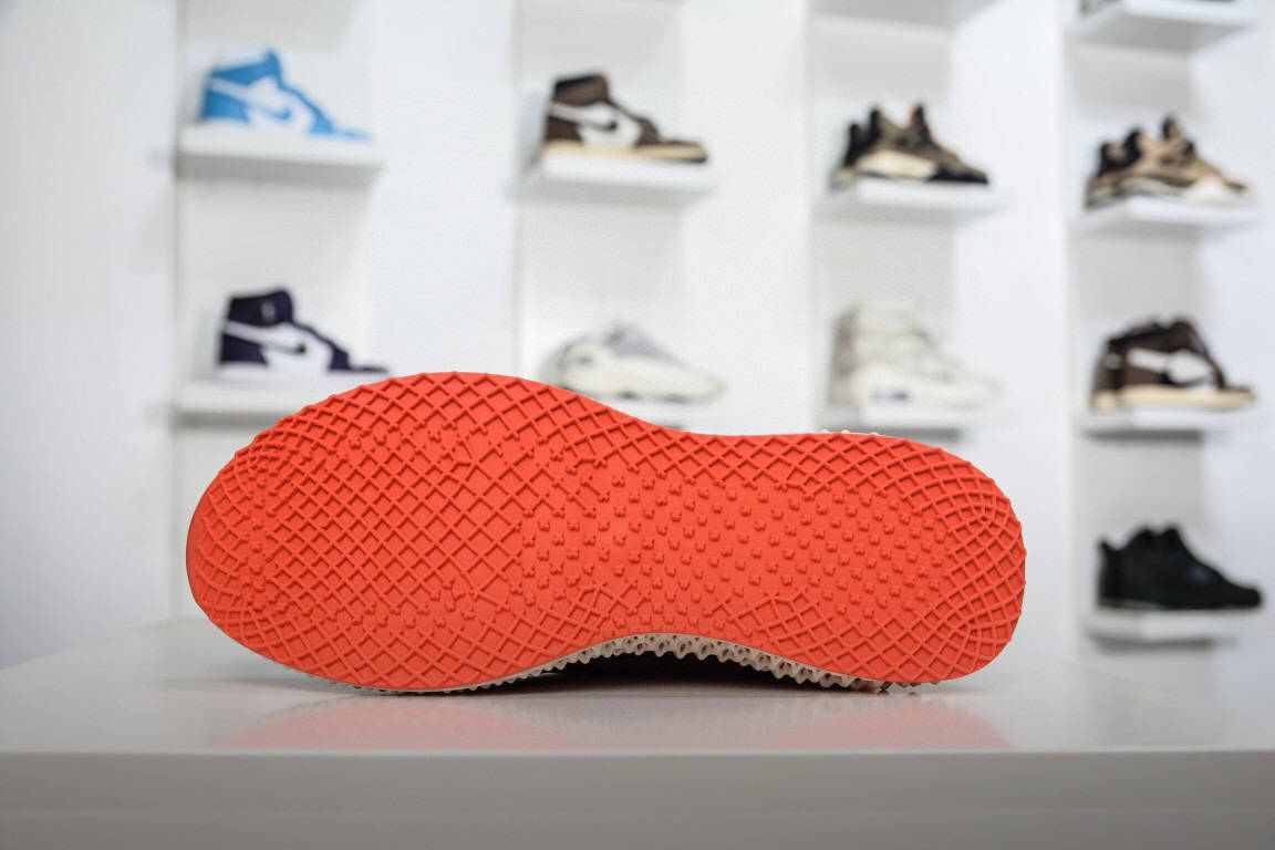 Solar|阿迪达斯 Adidas Alphaedge 4D FWD Black Solar Red 反光针织呼吸面运动跑鞋