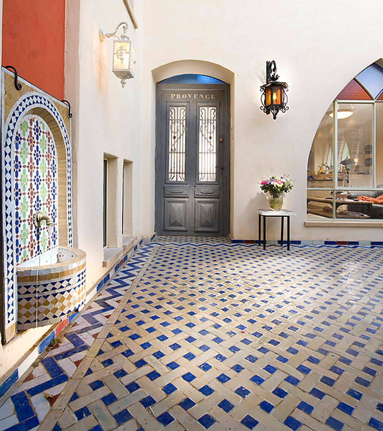 花砖做的水景 一辈子都看不腻 图案 全网搜