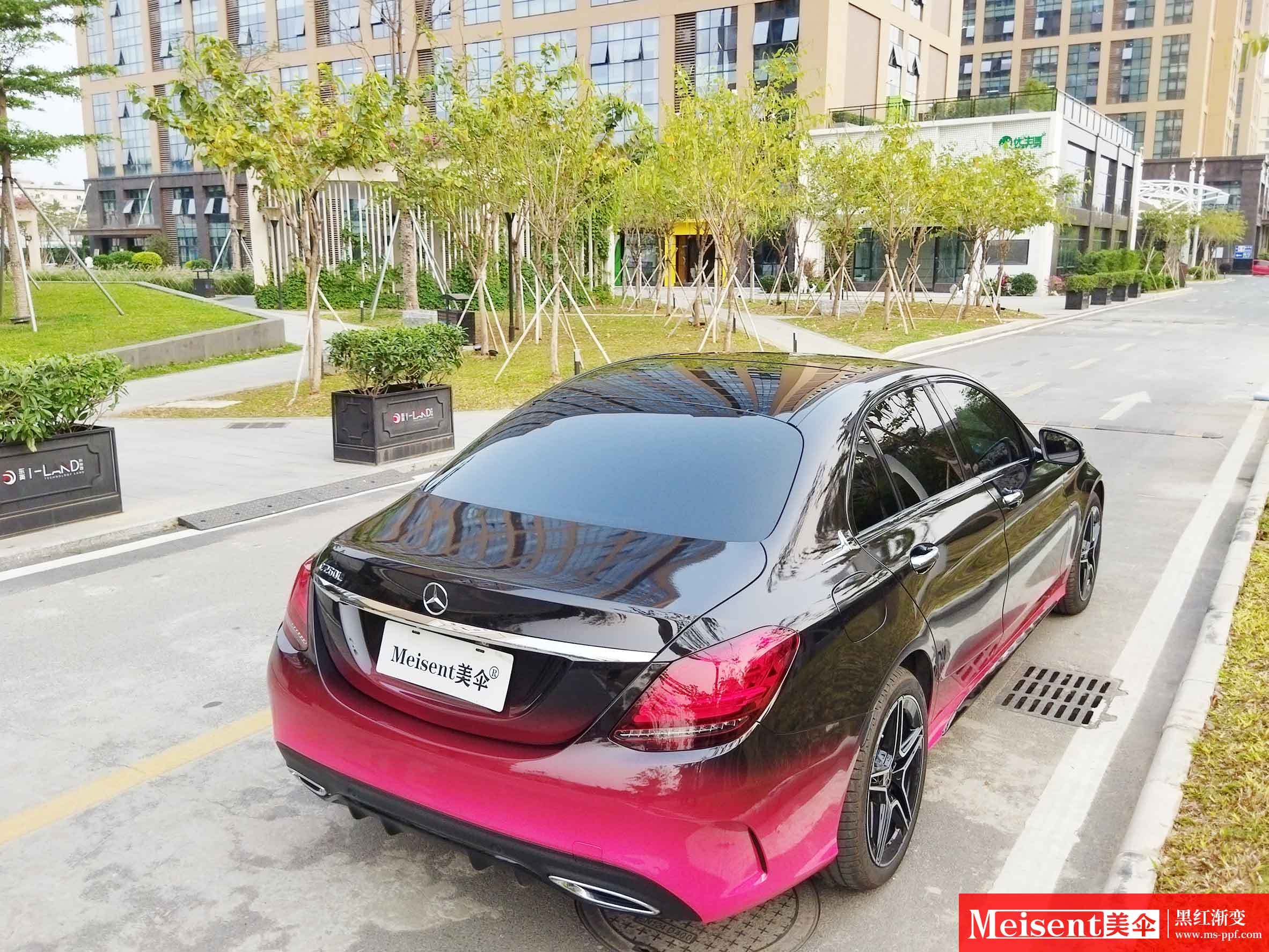 美国meisent美伞进口高端改色膜 黑红渐变--奔驰_搜狐汽车_搜狐网